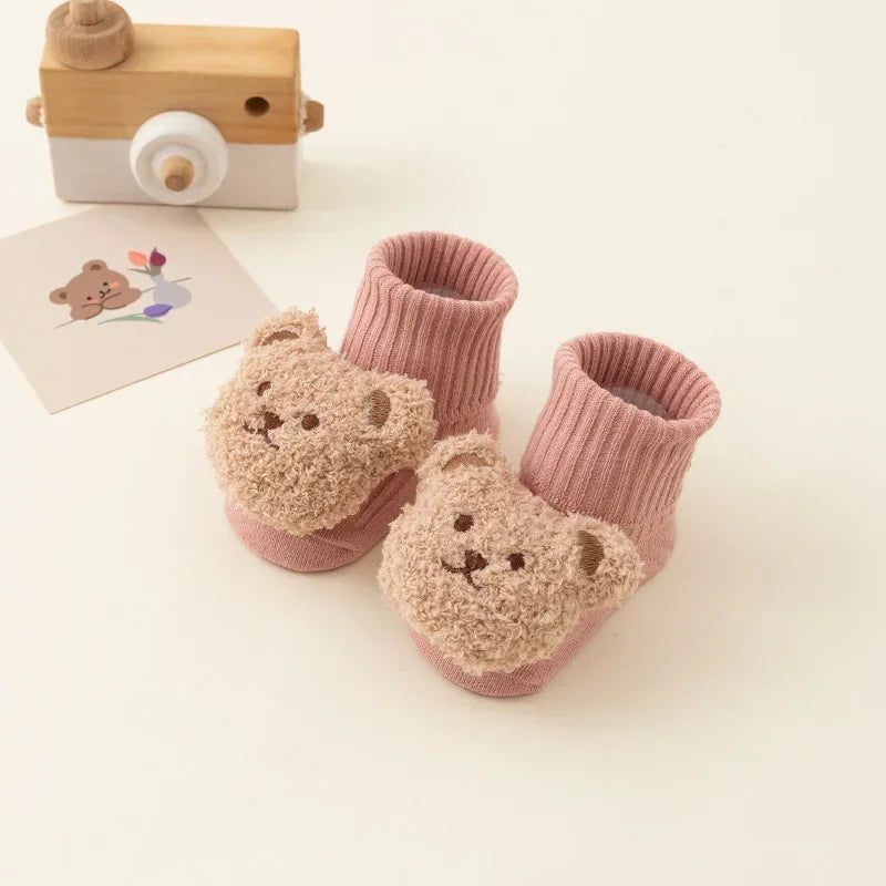 1 Pair - Baby Cute Bear Socks - Floofy Kids